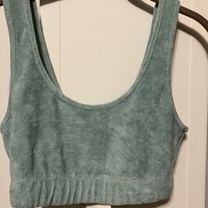 Zara terry crop top small -NWT